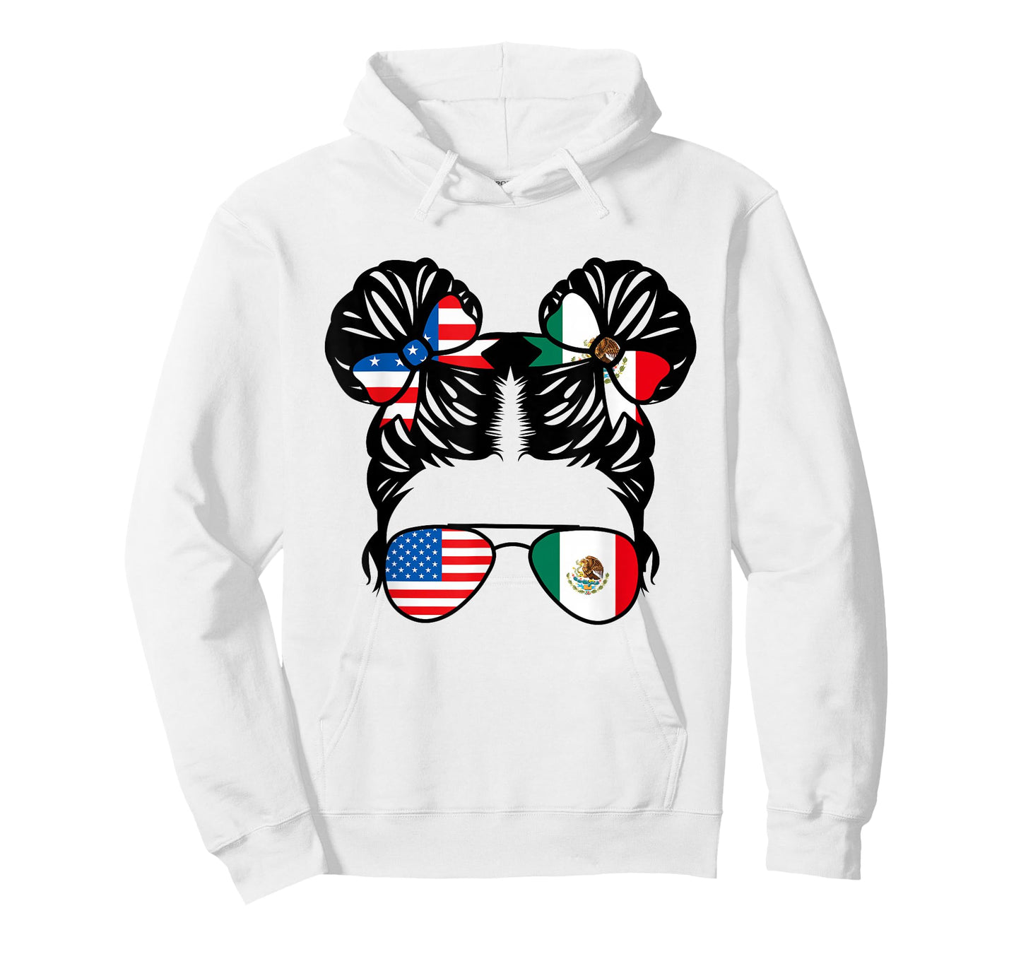 Half American Half Mexican Girl USA Mexico Flag Patriot T-Shirt Small