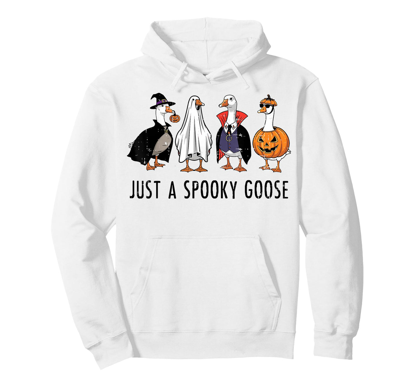 Halloween Just A Spooky Goose Funny Costume Men Women Kids T-Shirt