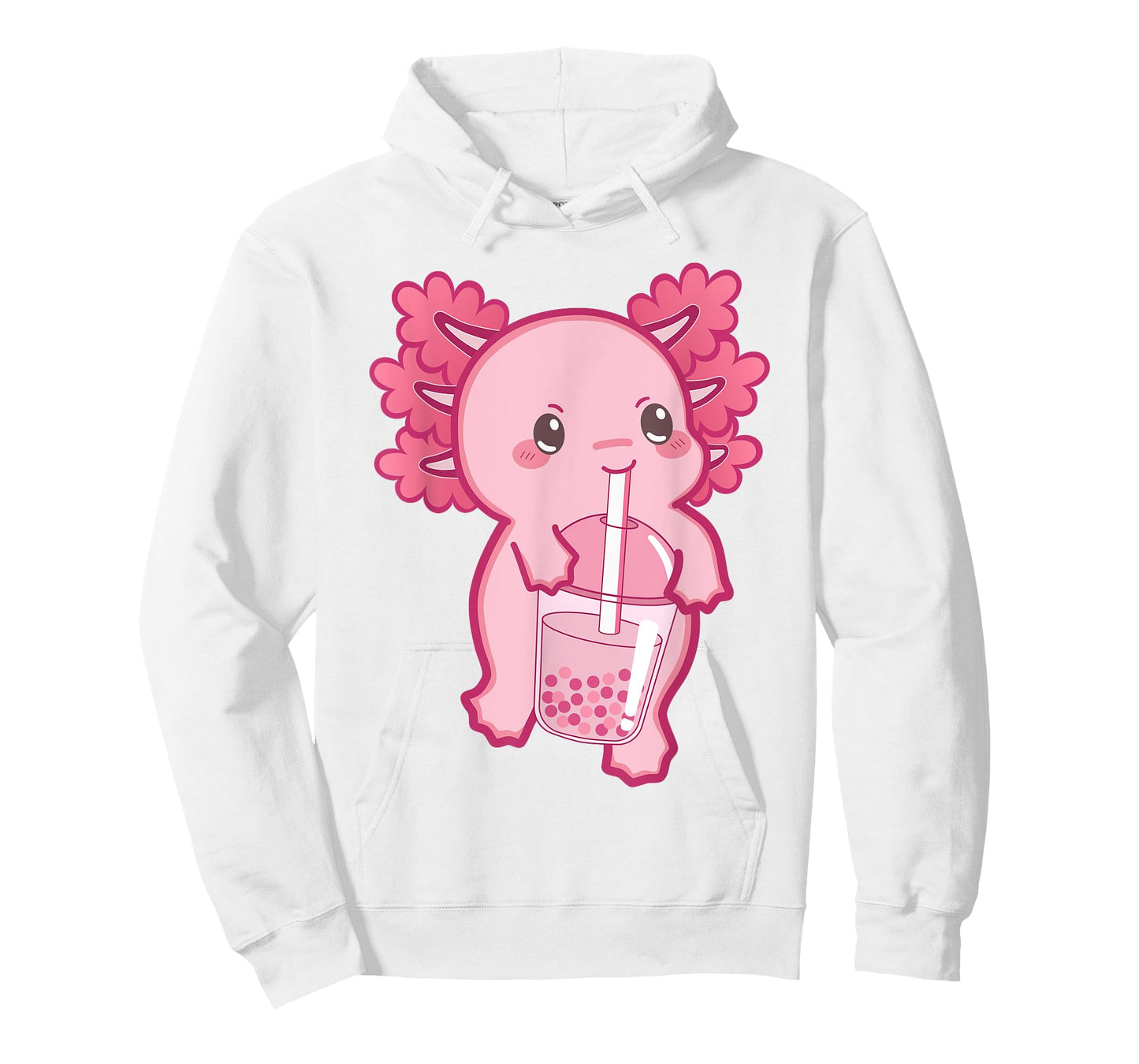 Kawaii Axolotl Boba Bubble Tea Teen Girl Kids Japanese Anime T-Shirt