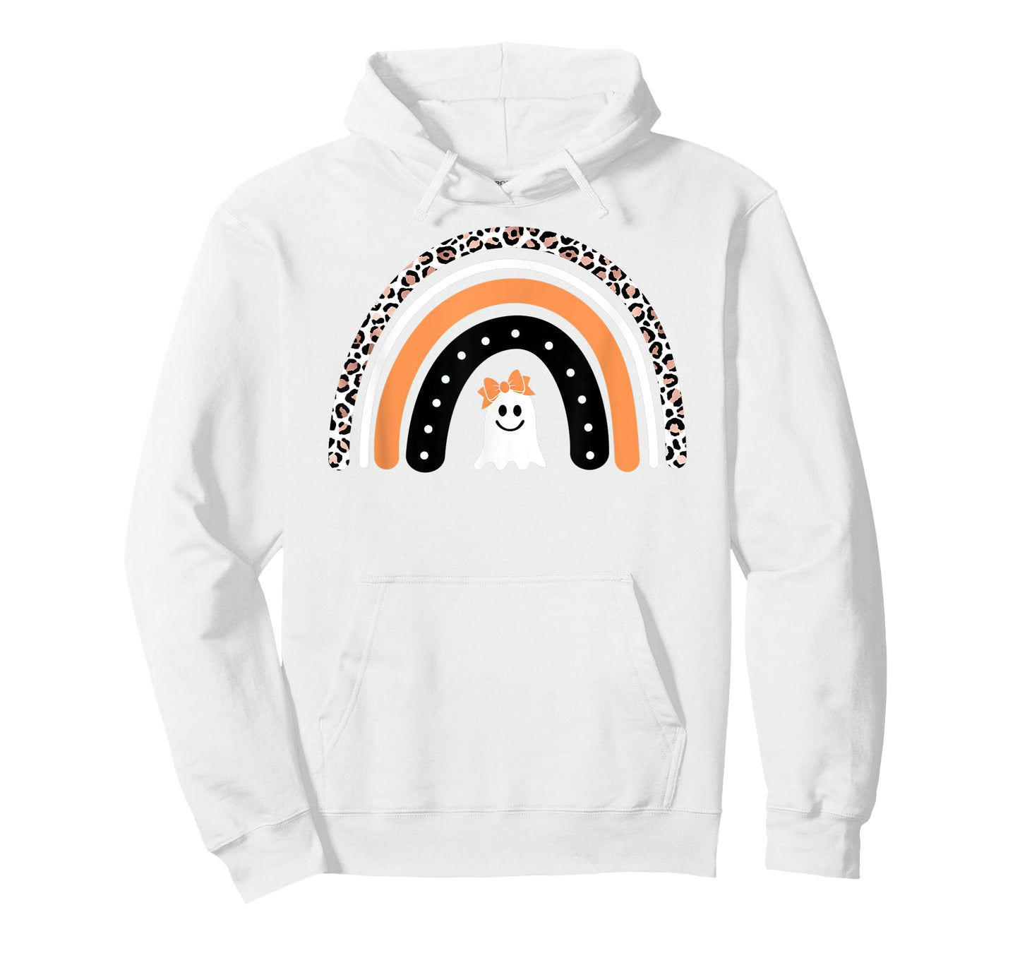 Mommy and Me Leopard Ghost Rainbow Halloween T-Shirt