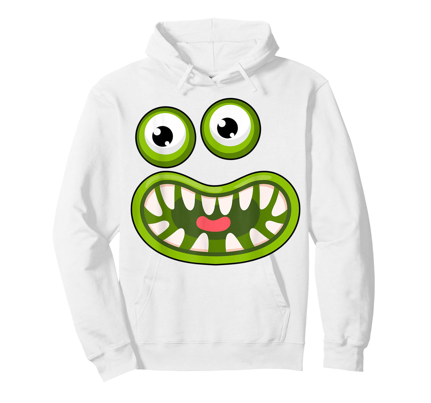 Funny Green Big Mouth Monster Easy Halloween Costume T-Shirt
