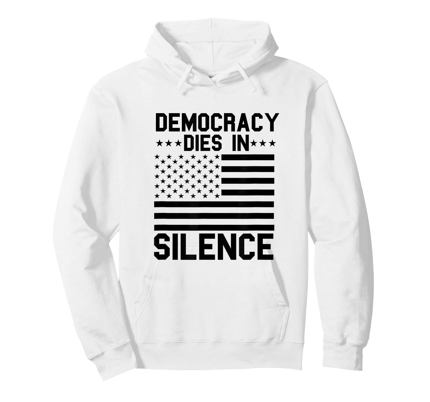 Democracy Dies in Silence American Flag Patriot Constitution T-Shirt
