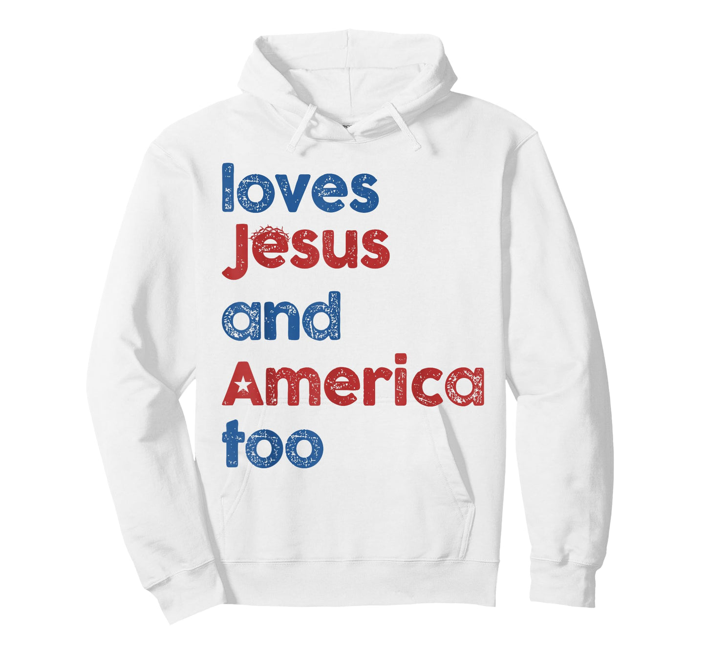 Retro Loves Jesus and America Too 4th Of July Gifts T-Shirt T-Shirt