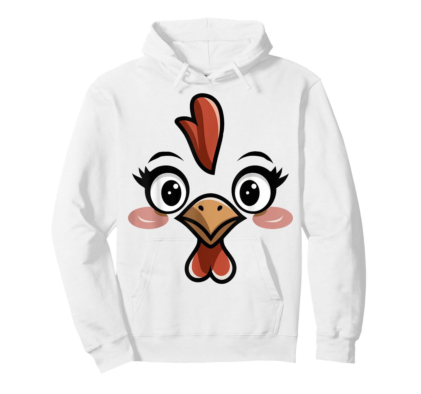 Novelty Last Minute Easy Halloween Party Stuff Halloween Chicken Face T-Shirt Women Kids Blue, White Size Small Classic Fit Round Collar Short Sleeve Cotton 60%, Polyester 40%