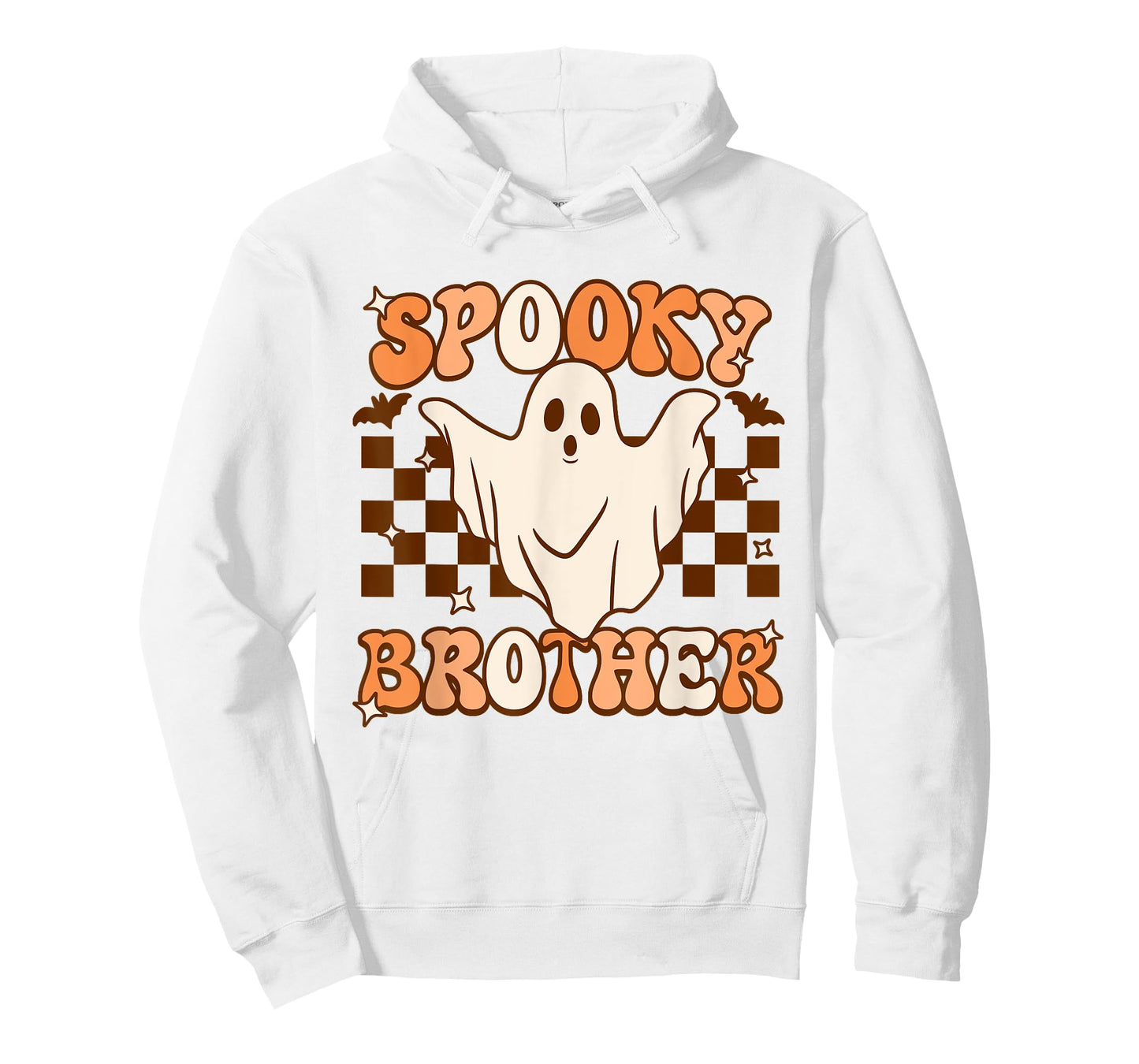 Retro Groovy Ghost Spooky Brother Costume Matching T-Shirt
