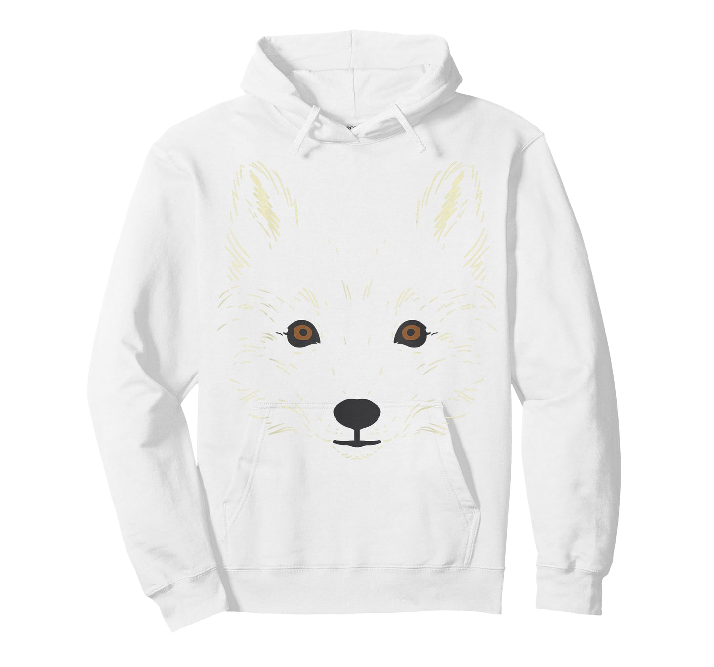 Arctic Snow Fox Face Cool Animal Costume Easy Halloween T-Shirt