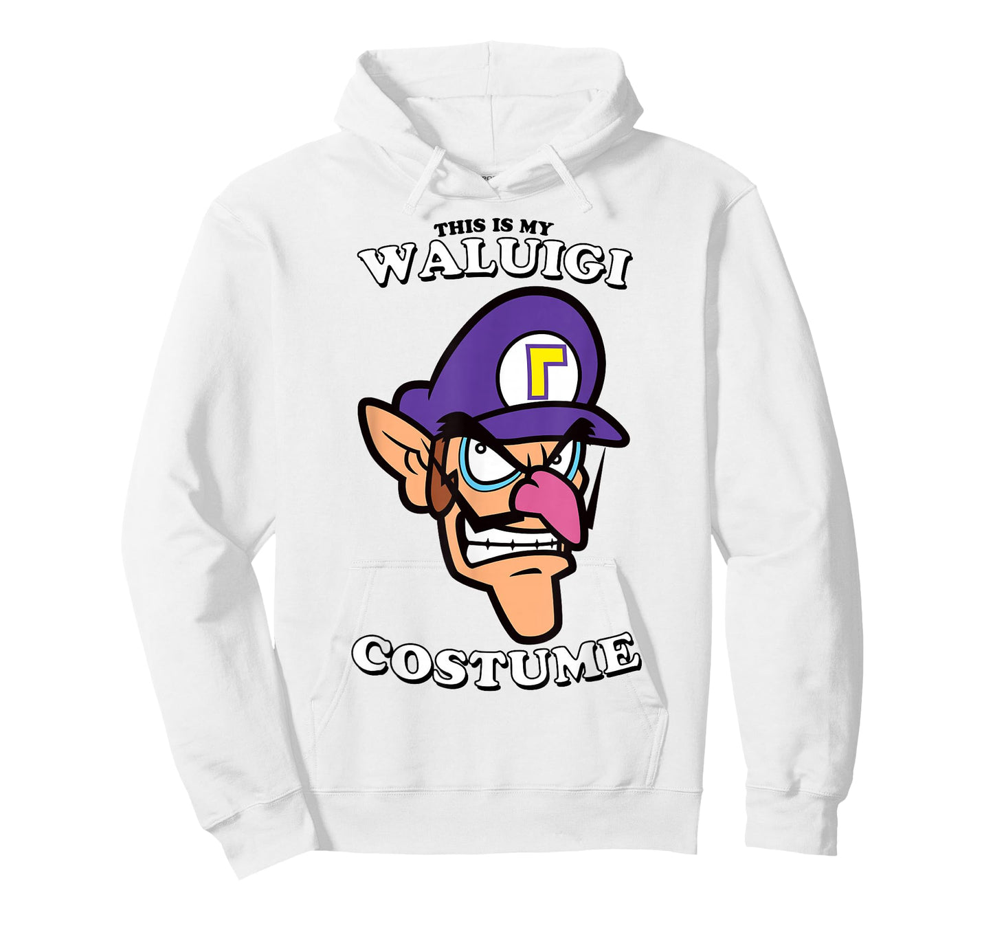 Super Mario Halloween Vintage This Is My Waluigi Costume T-Shirt