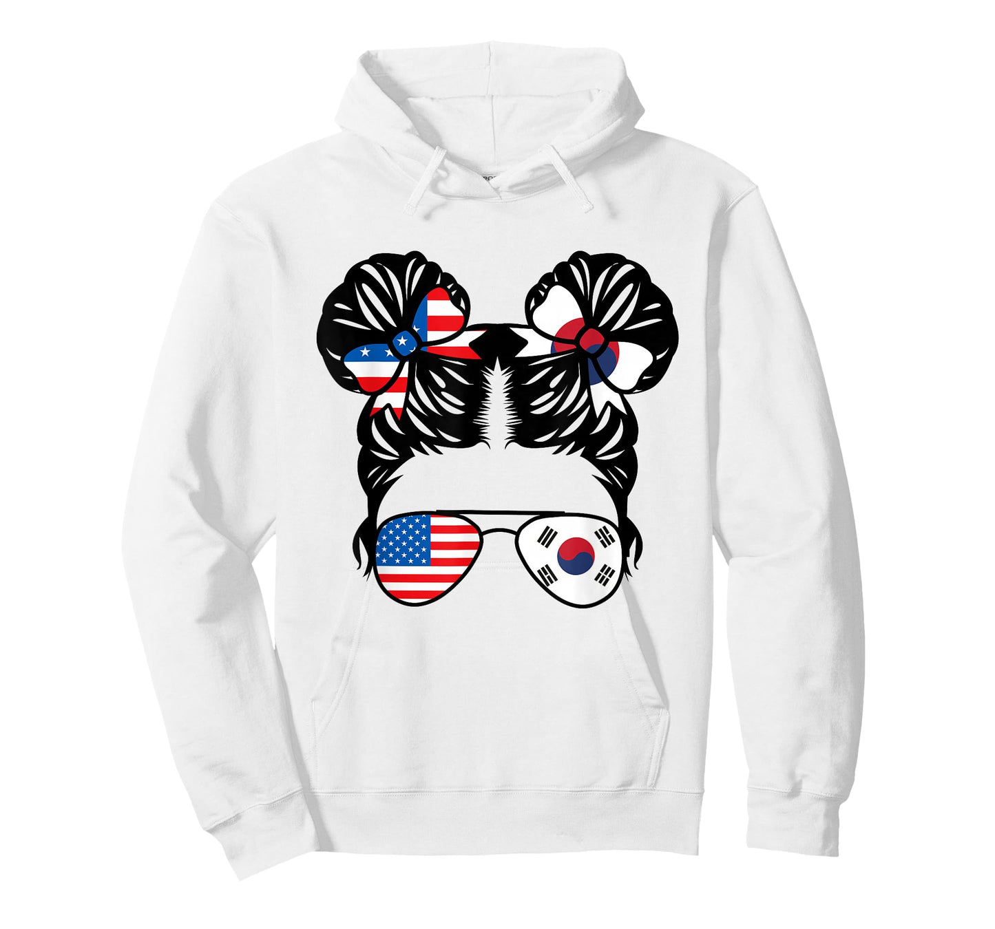 Half American South Korean Girl USA South Korea Flag Patriot T-Shirt