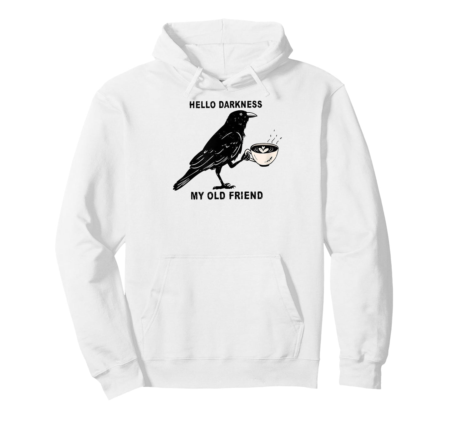 Hello Darkness My Old Friend Crow Coffee Halloween Spooky T-Shirt