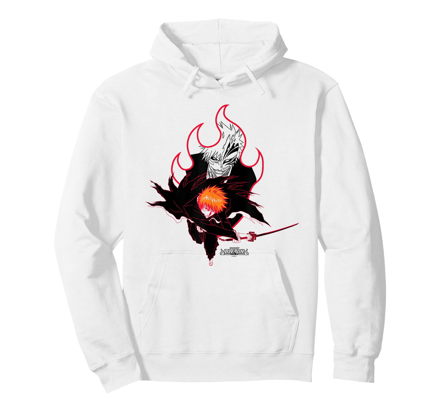 Bleach Ichigo Flame Outline Hallow Transform Anime T-Shirt