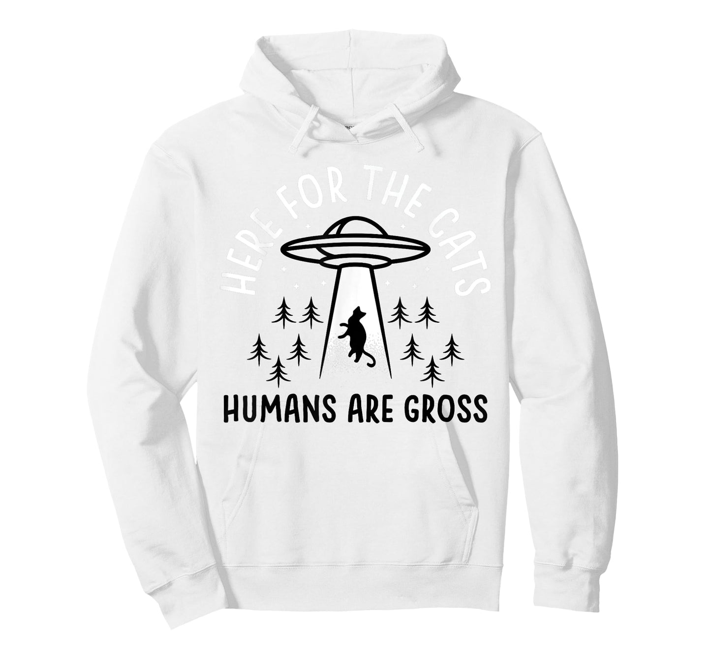 Funny Here for Cats Humans Are Gross T-Shirt