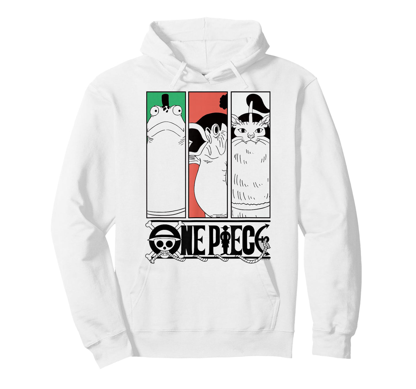 One Piece Anime Crew in Animal Suits Portrait Panels T-Shirt