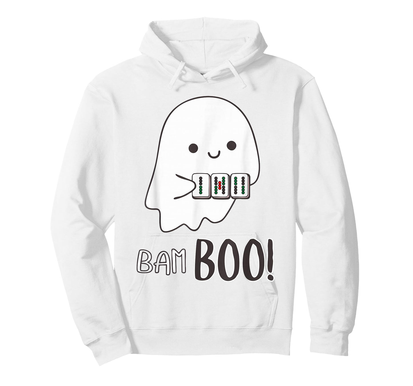 Halloween Ghost Playing Mahjong Spooky Bam Boo Funny Costume T-Shirt
