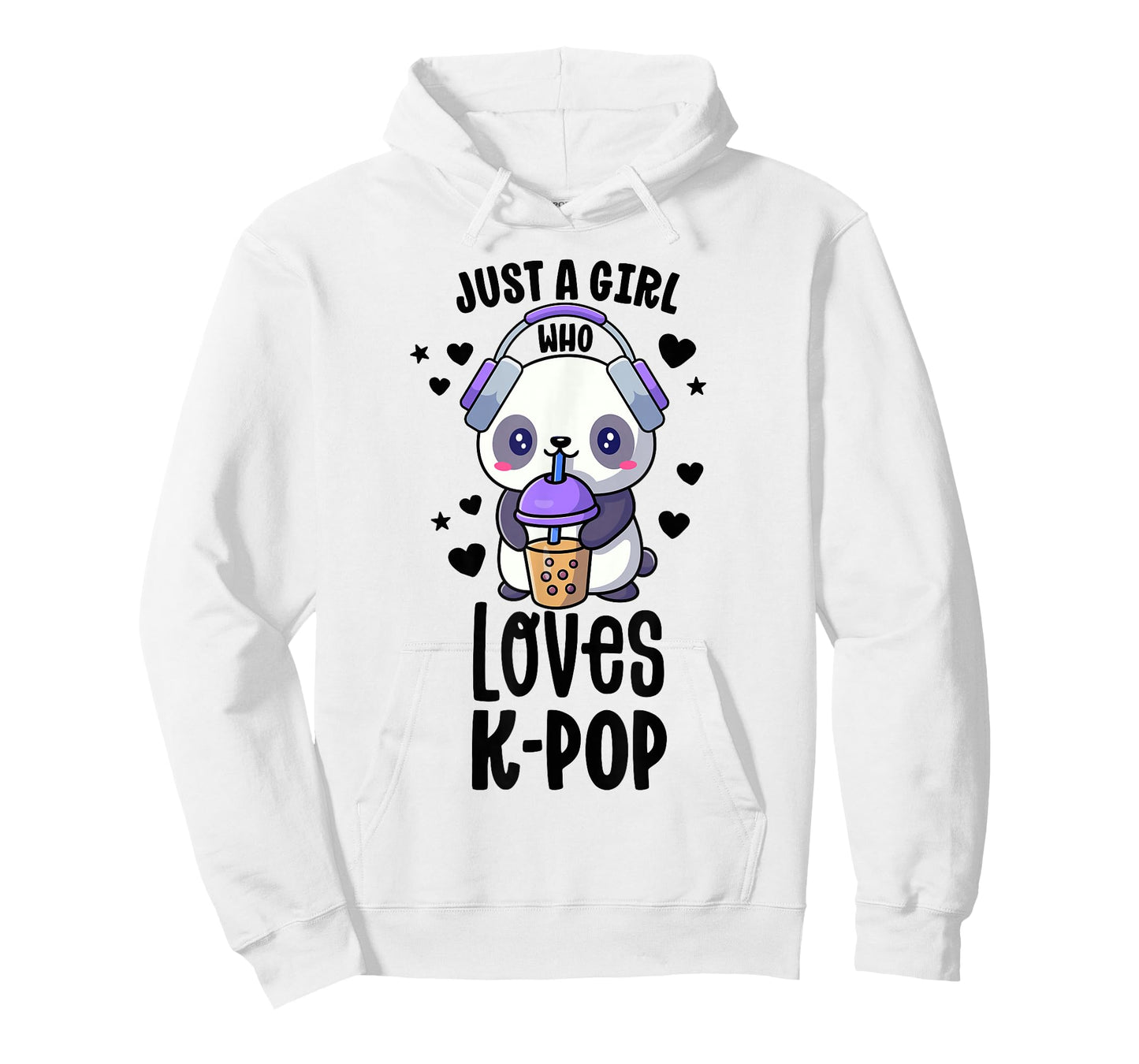 Just A Girl Who Loves K-Pop Shirt Gift Kawaii Boba And KPop T-Shirt