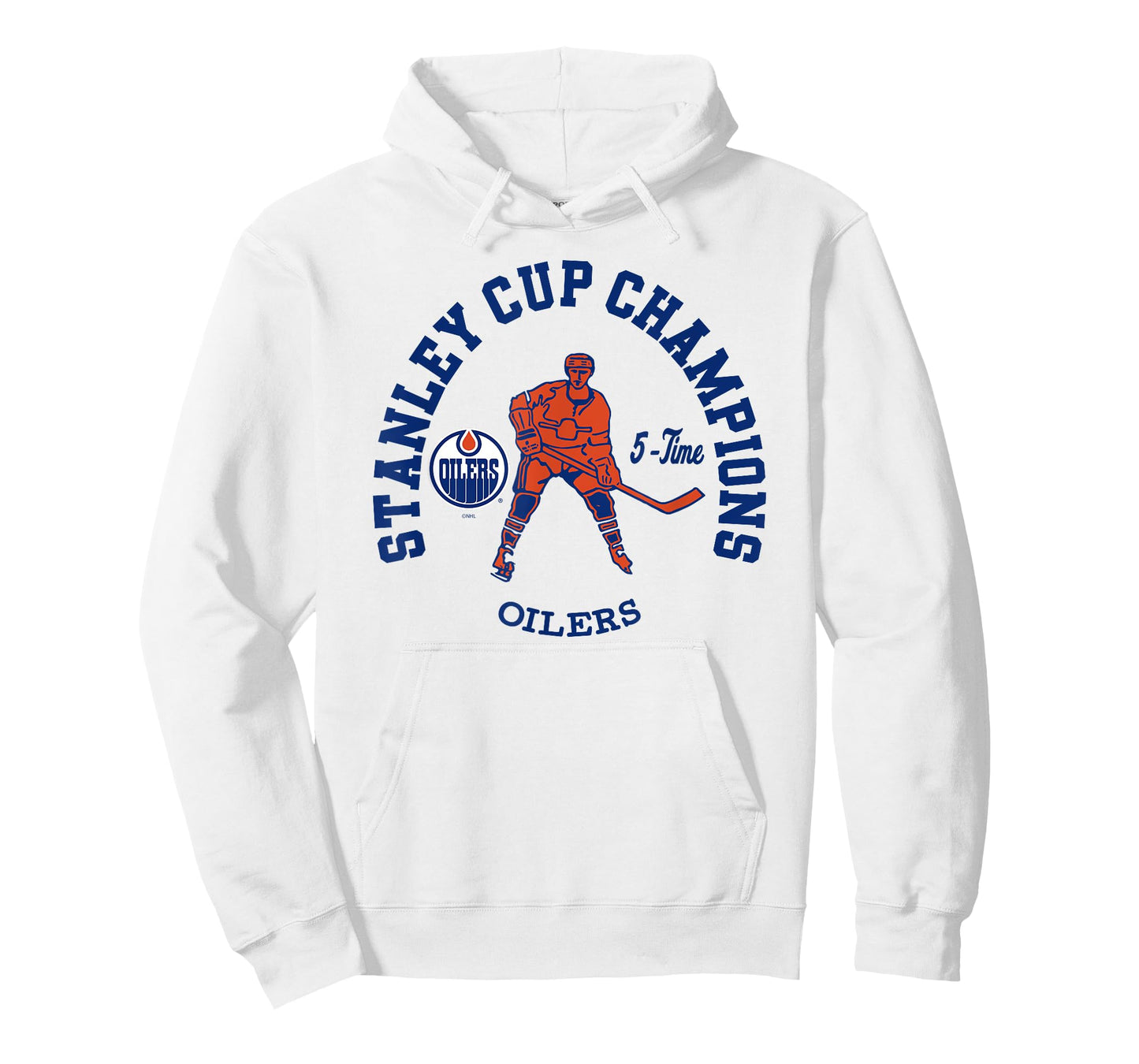 Edmonton Oilers Stanley Cup Champions 5-Time Gray NHL T-Shirt