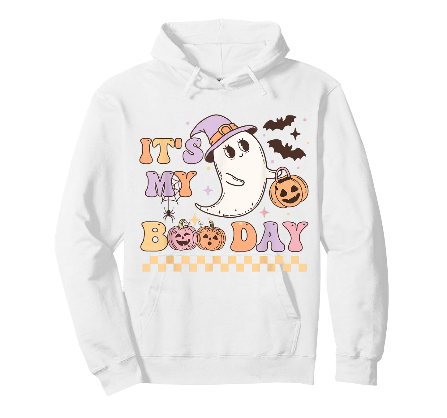 Funny Its My Boo Day Cute Halloween Birthday Ghost Pink Bow T-Shirt