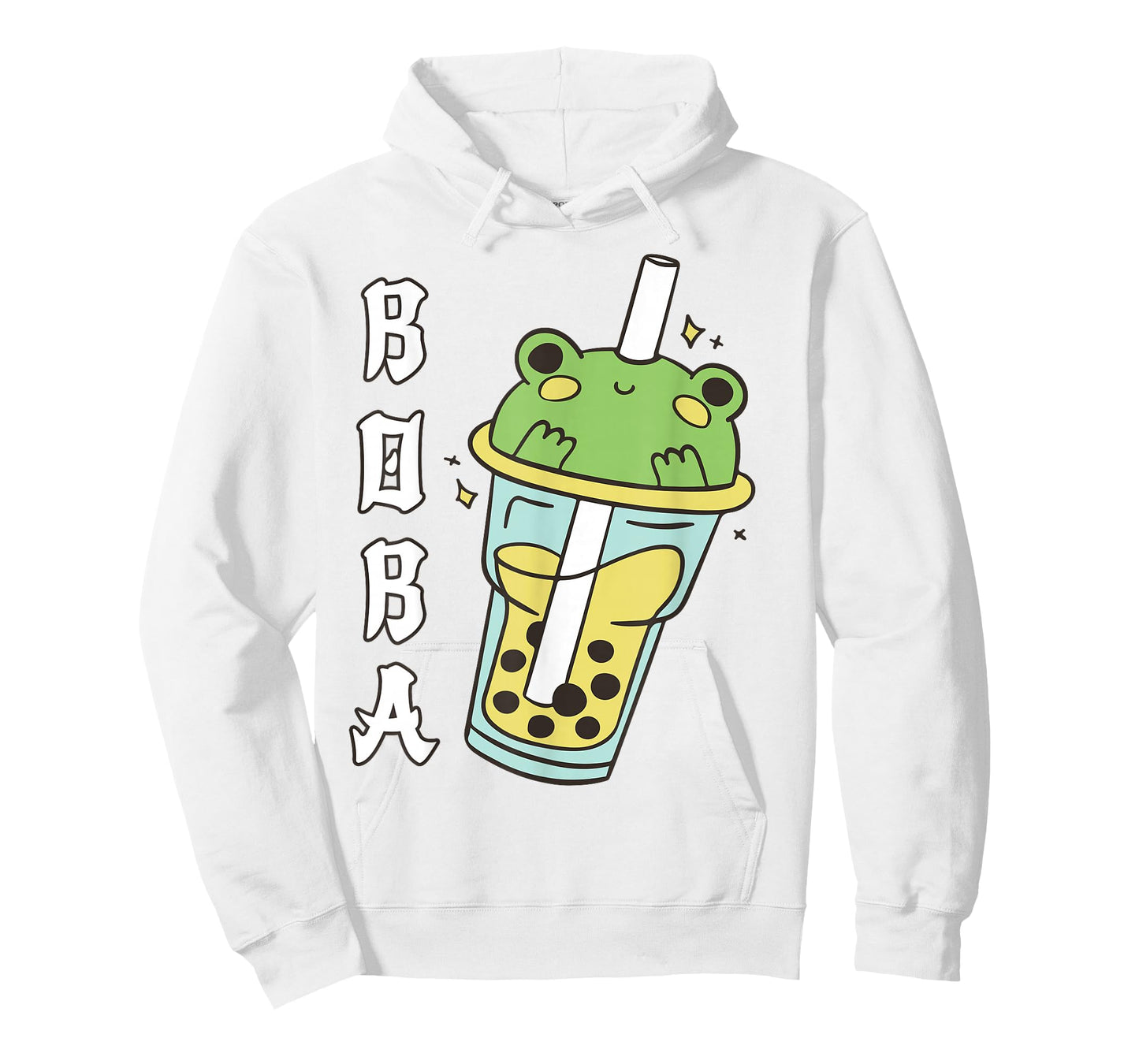 Cute Kawaii Frog Boba Tea Neko Anime Japanese Kids Teen Girl T-Shirt