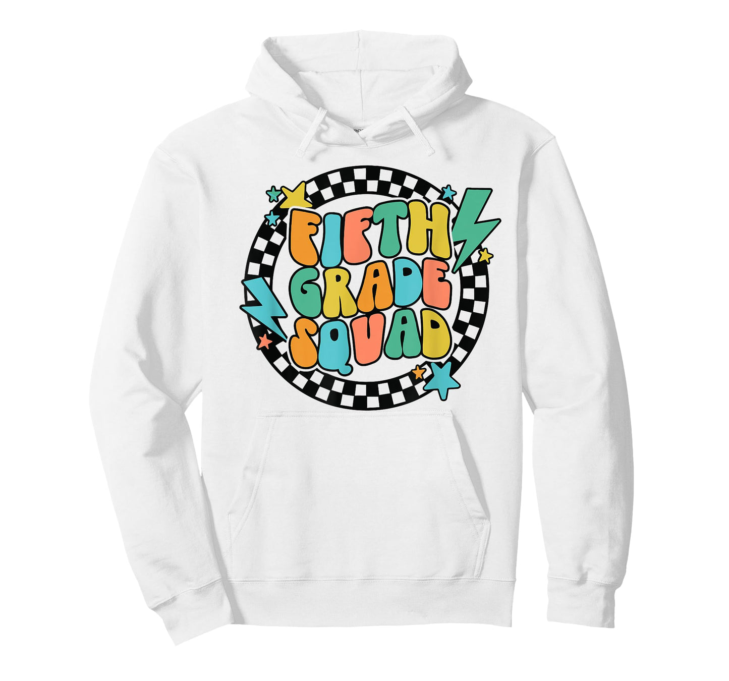 Back To School Groovy Teacher Fifth 5th Grade Crew Squad T-Shirt