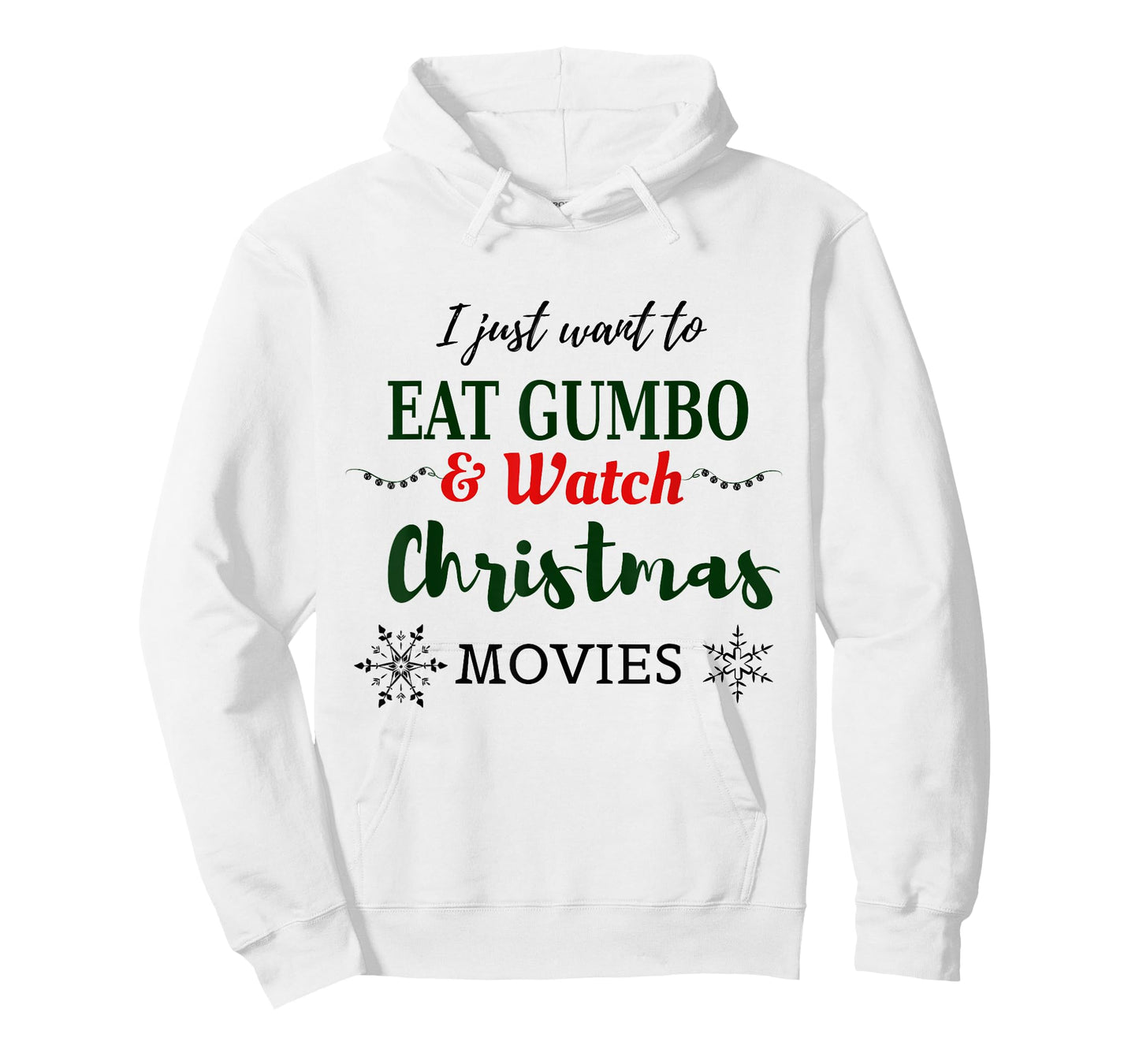 Christmas Movies and Gumbo Funny Cajun Louisiana Holiday T-Shirt