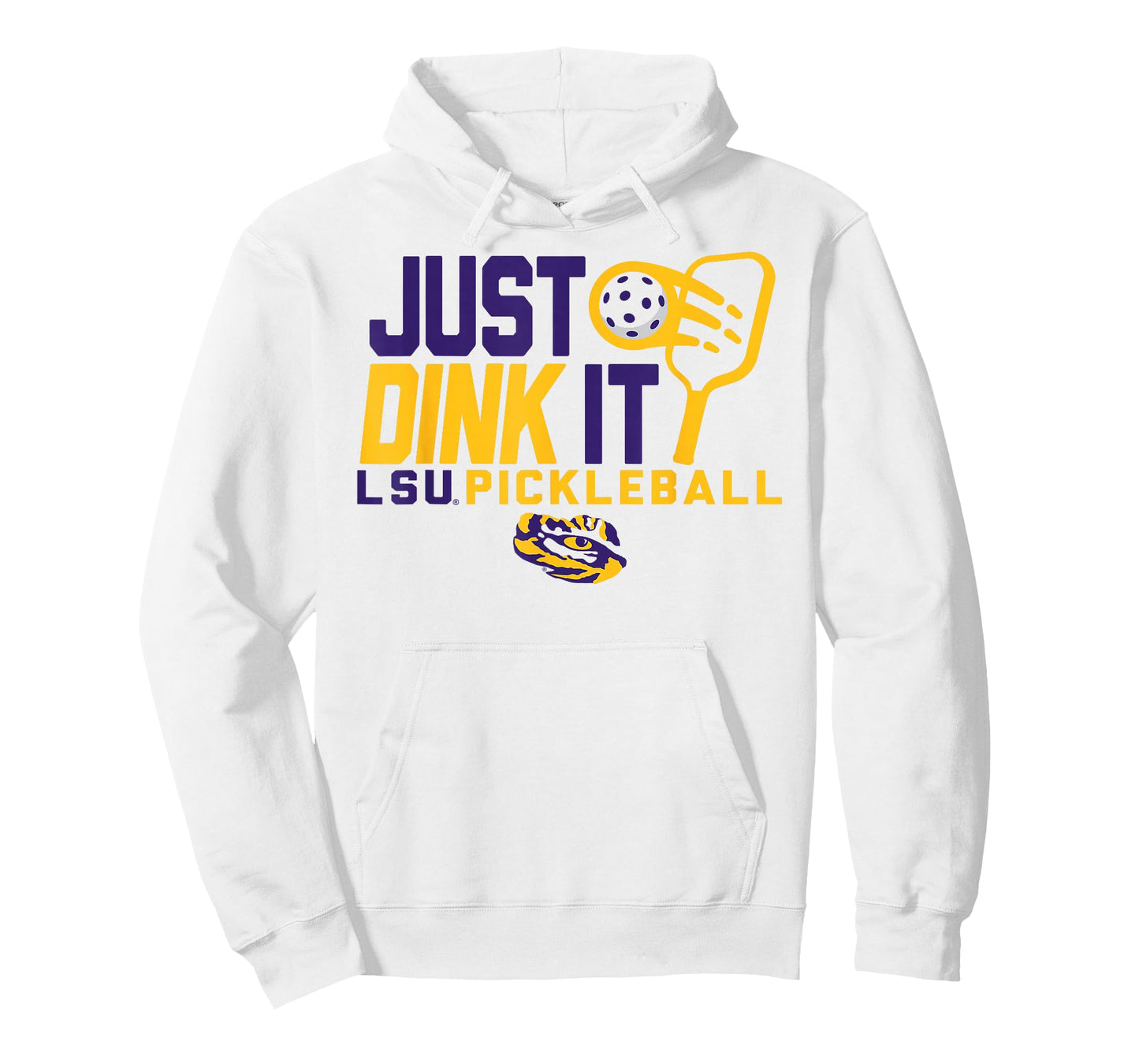 LSU Tigers Pickleball Dink White Officially Licensed T-Shirt