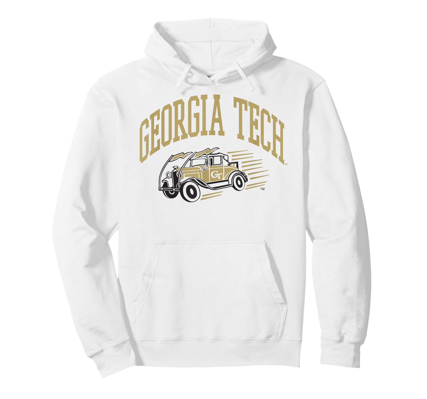 Georgia Tech Yellow Jackets Fan Car White T-Shirt