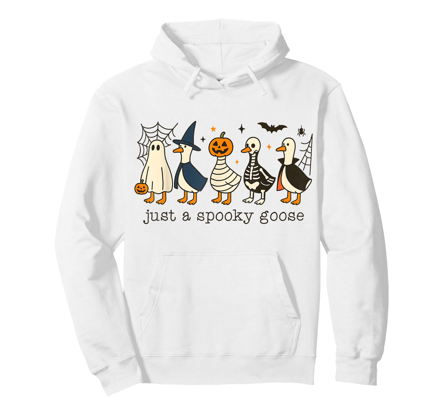Just A Spooky Goose Silly Funny Skeleton Halloween Costume T-Shirt
