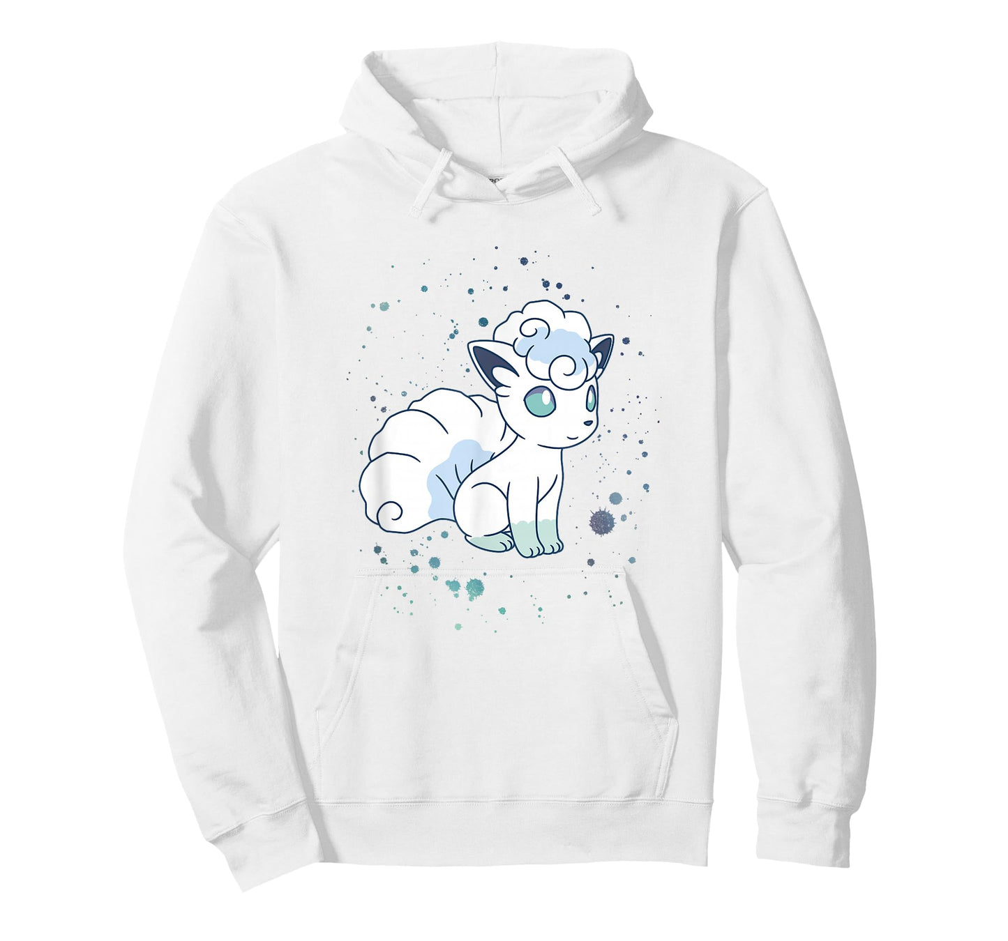 Pokémon Alolan Vulpix Winter Watercolor Portrait T-Shirt