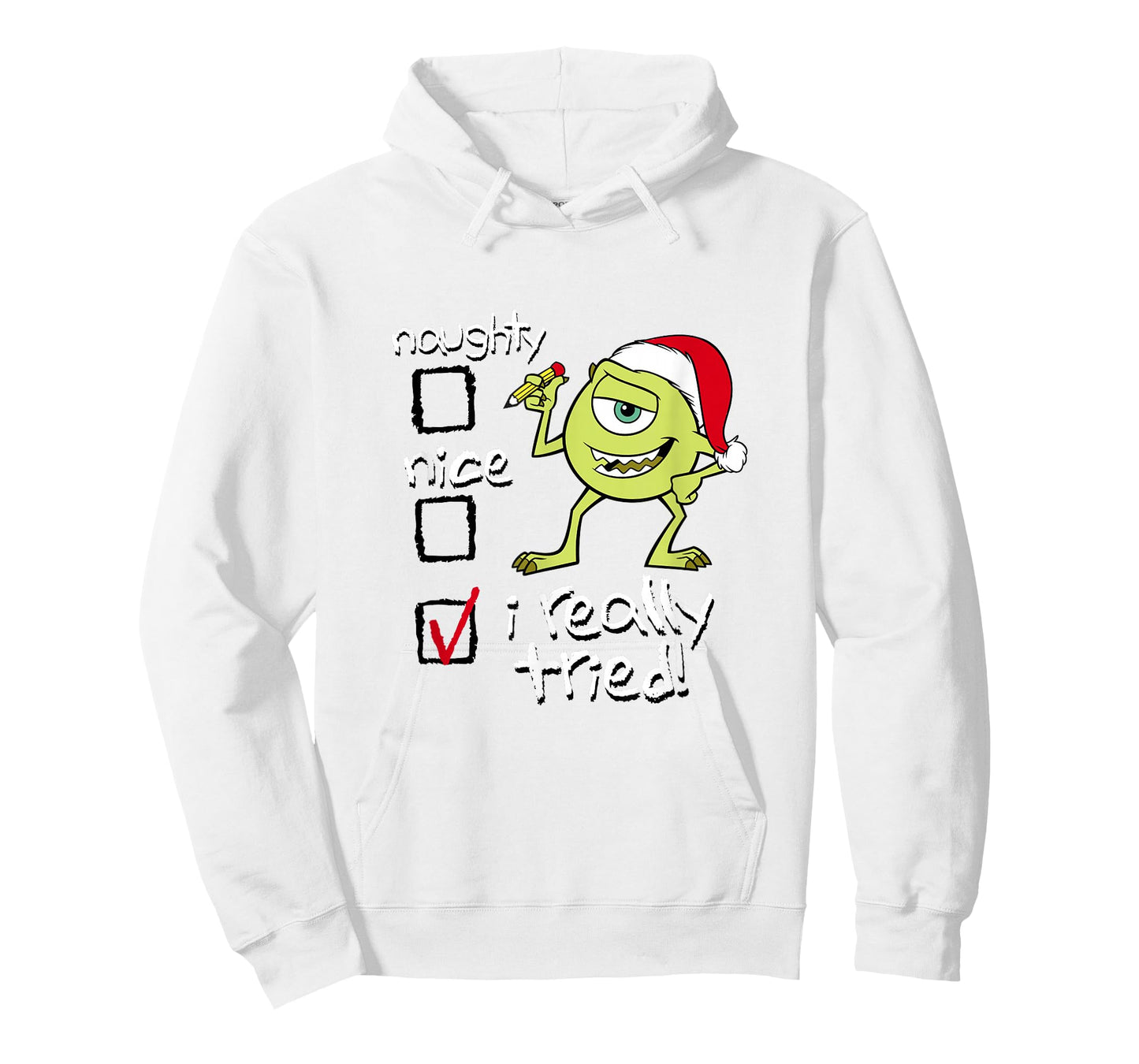 Disney Pixar Monsters, Inc. Christmas I Really Tried! Mike T-Shirt