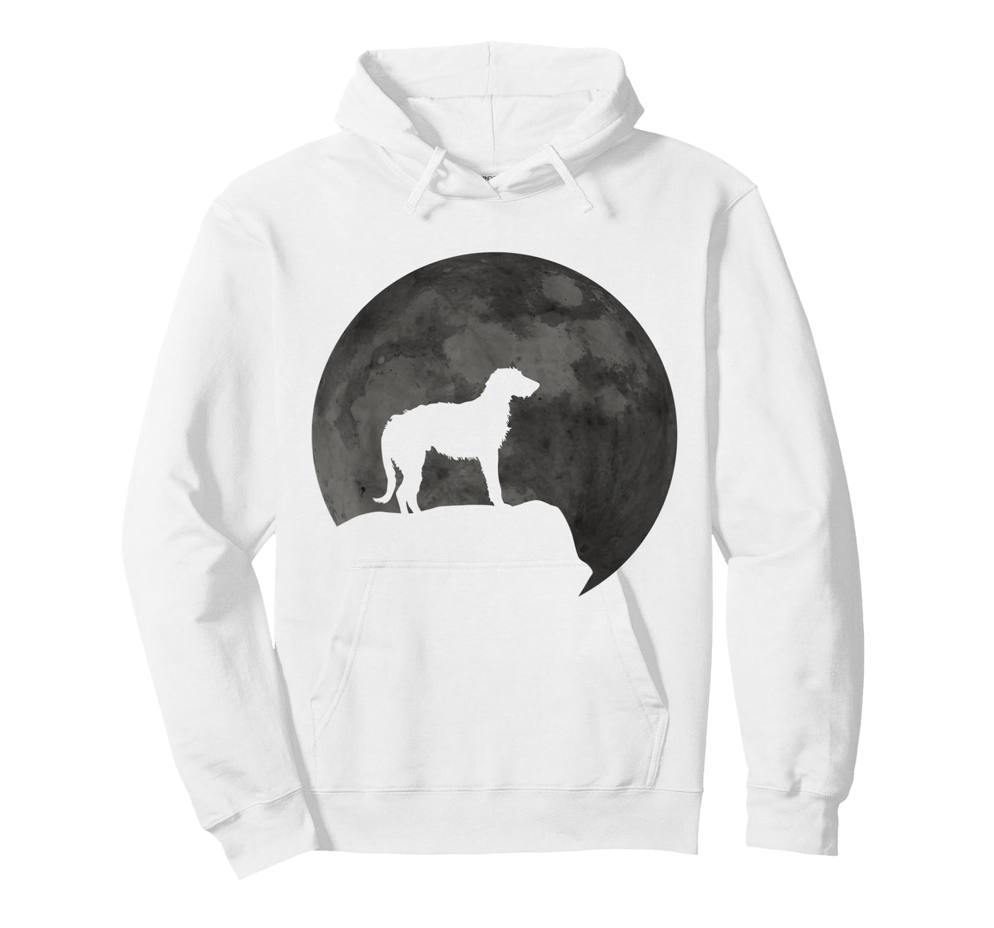 Moon And Dog Silhouette - Irish Wolfhound T-Shirt