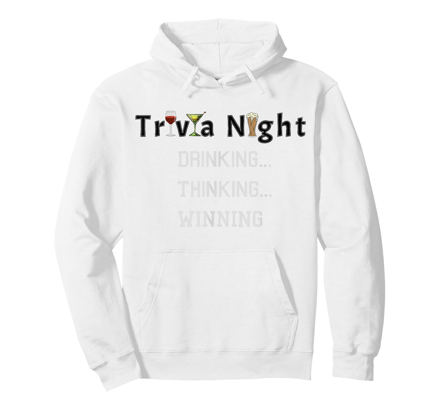Funny Trivia Night T Shirt - Drinking Thinking and Winning T-Shirt