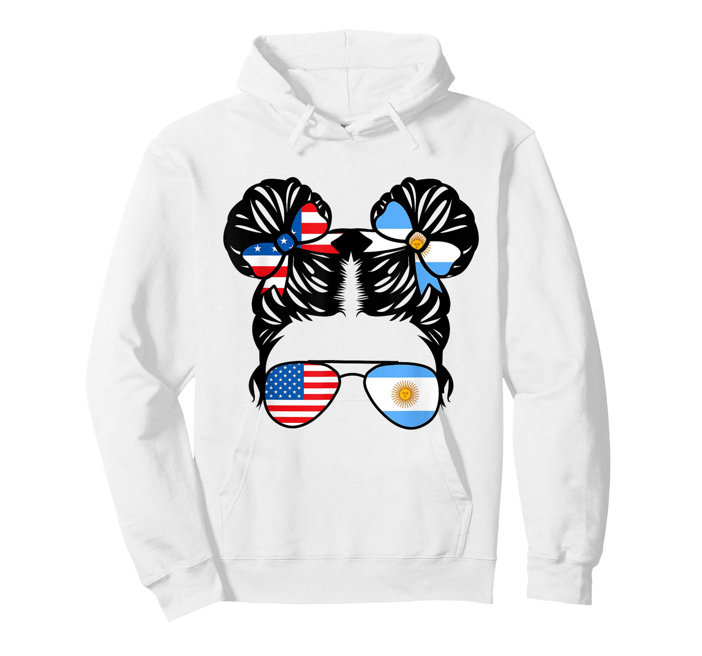 Half American Argentinian Girl USA Argentina Flag Patriot T-Shirt