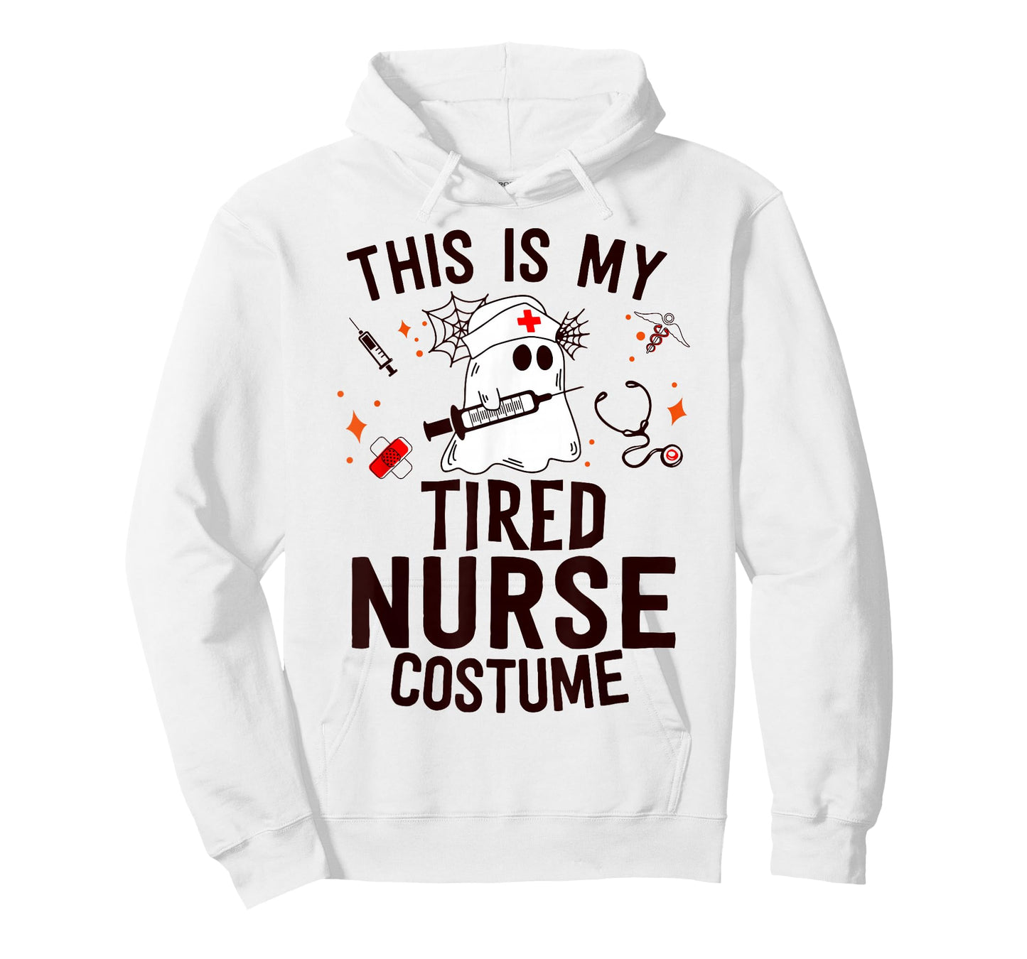 This Is Tired Nurse Costume Nursing Funny Ghost Halloween T-Shirt