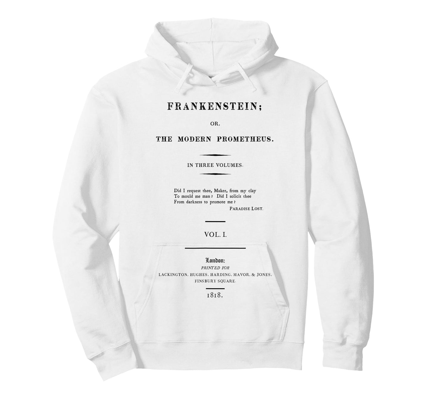 Frankenstein Title Page Tees Literary Book Design T-Shirt