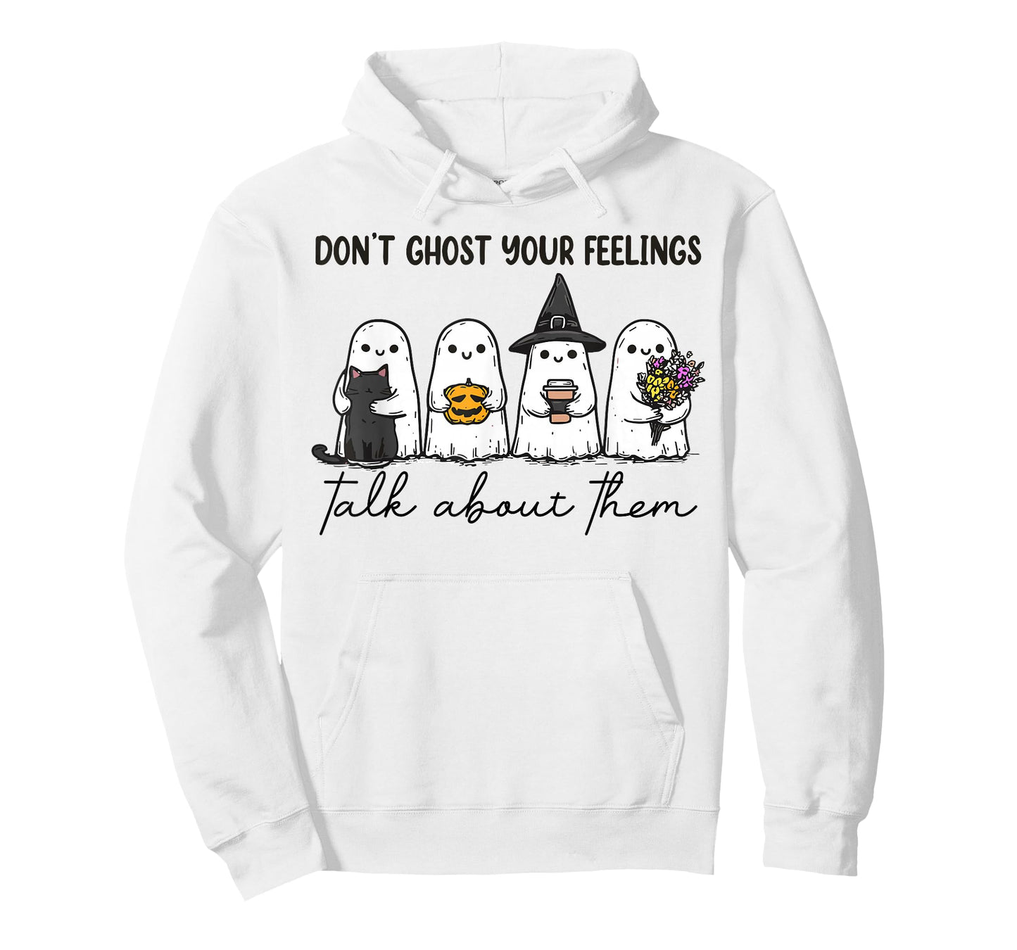 Don't Ghost Your Feelings Mental Health Awareness Halloween T-Shirt