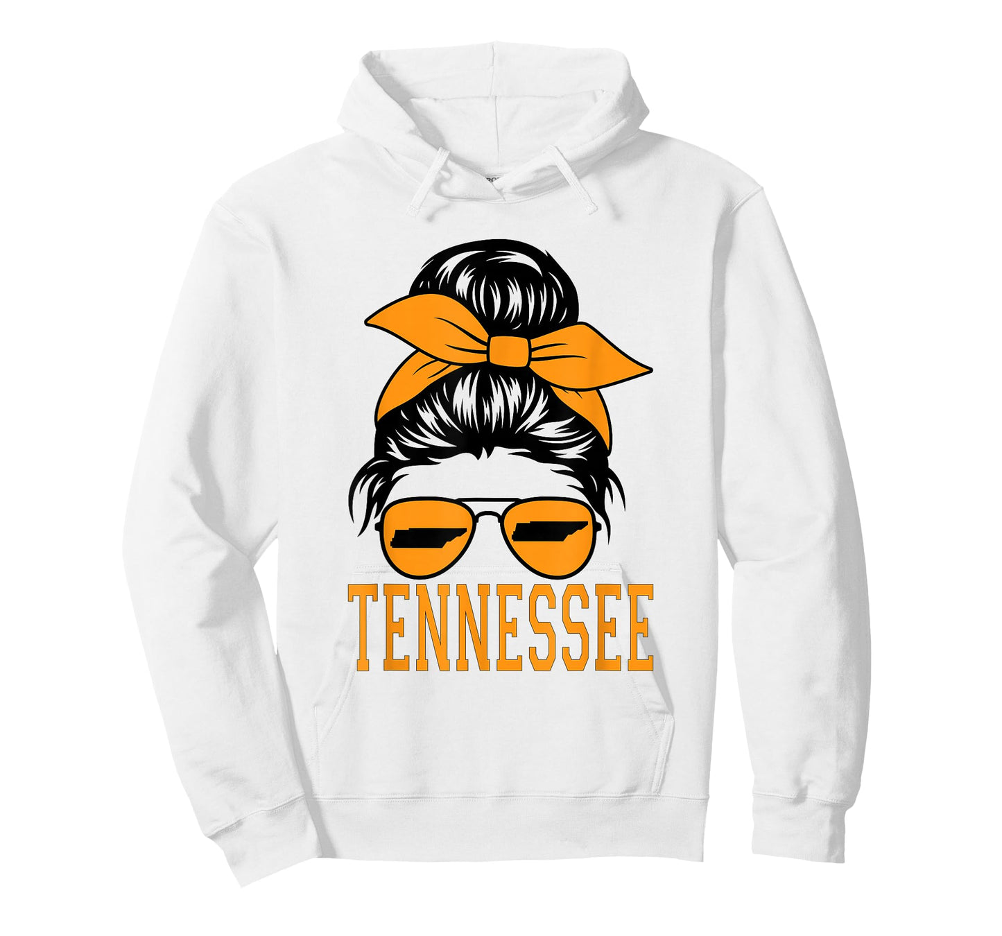 Tennessee State Women Tennessee Game Day Messy Bun TN T-Shirt
