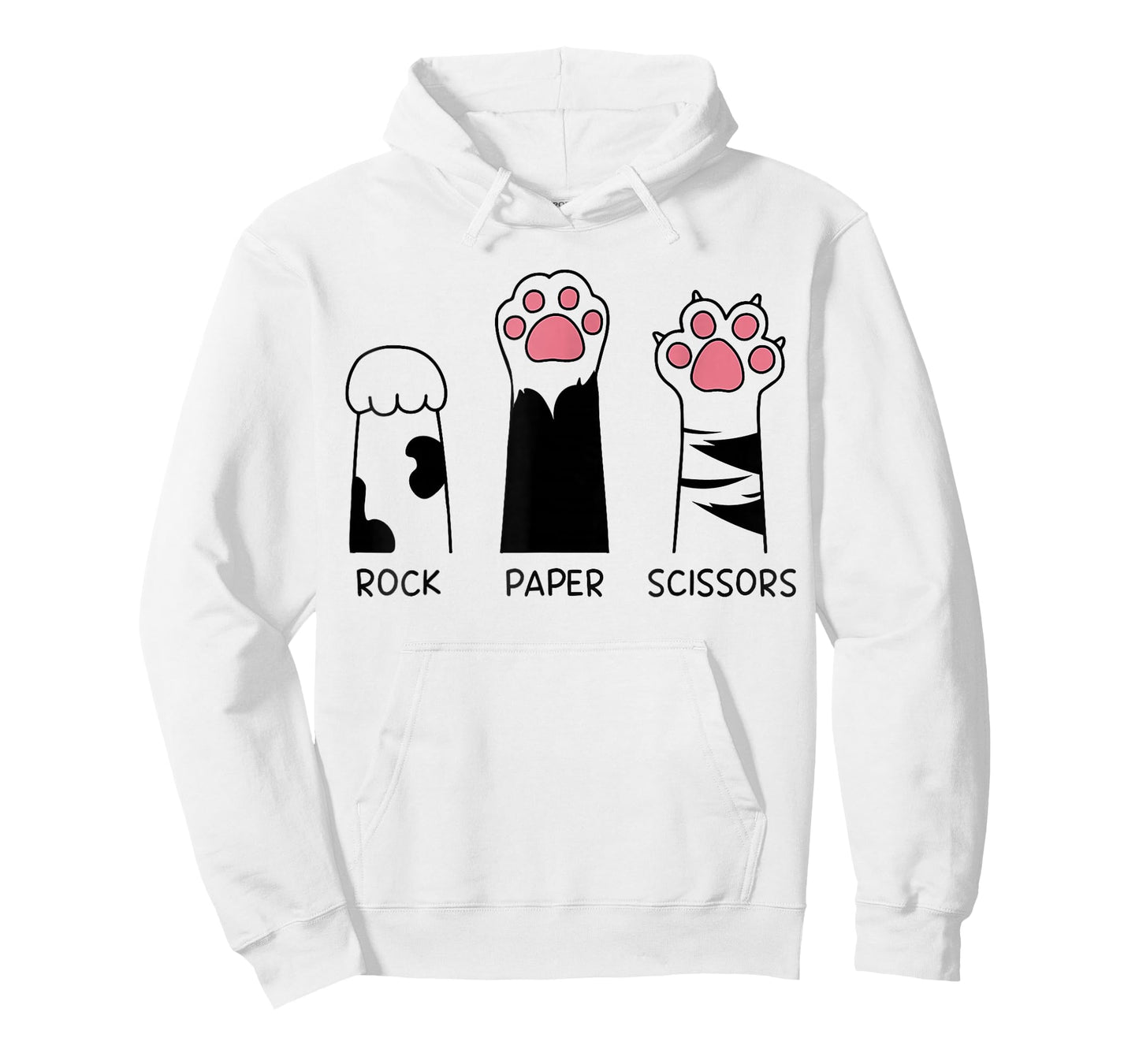 Rock Paper Scissors Cat Paws Cute Kitten Lover Cat T-Shirt