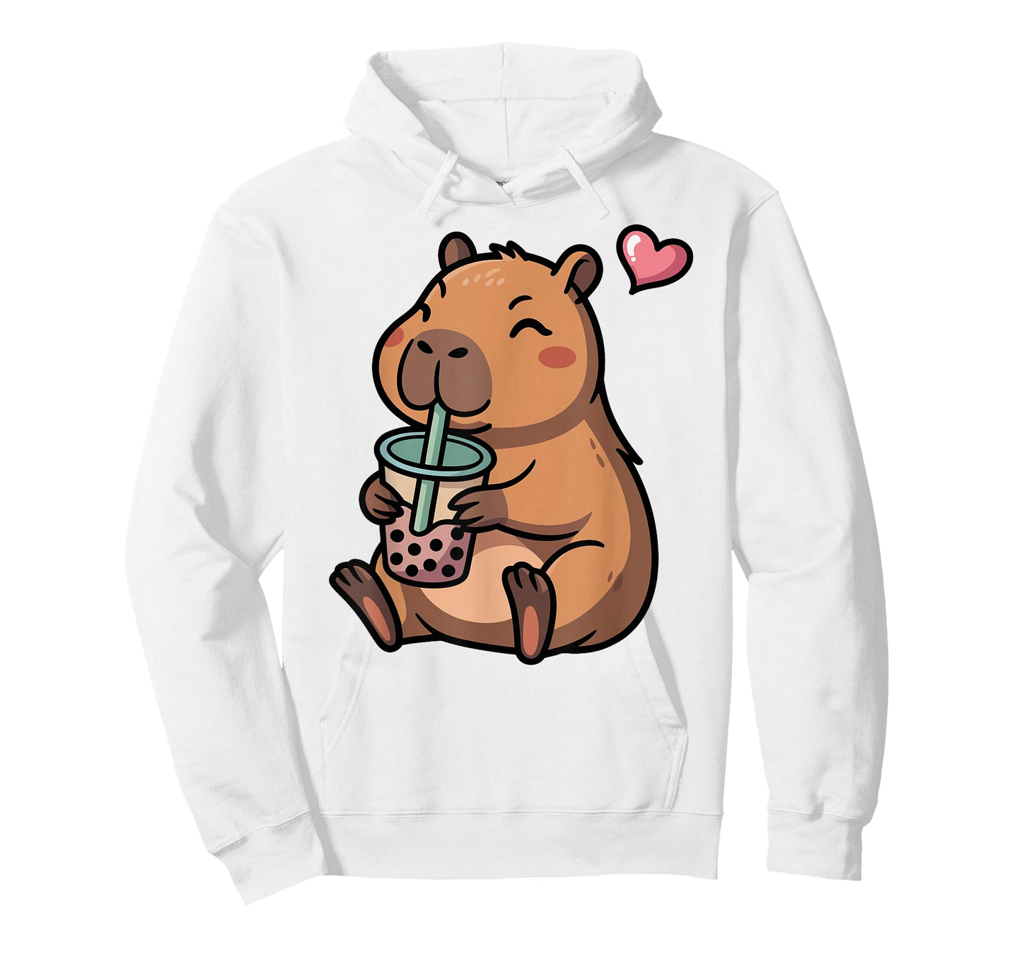 Cute Capybara Boba Bubble Tea Kawaii Capybara Girls Kids T-Shirt