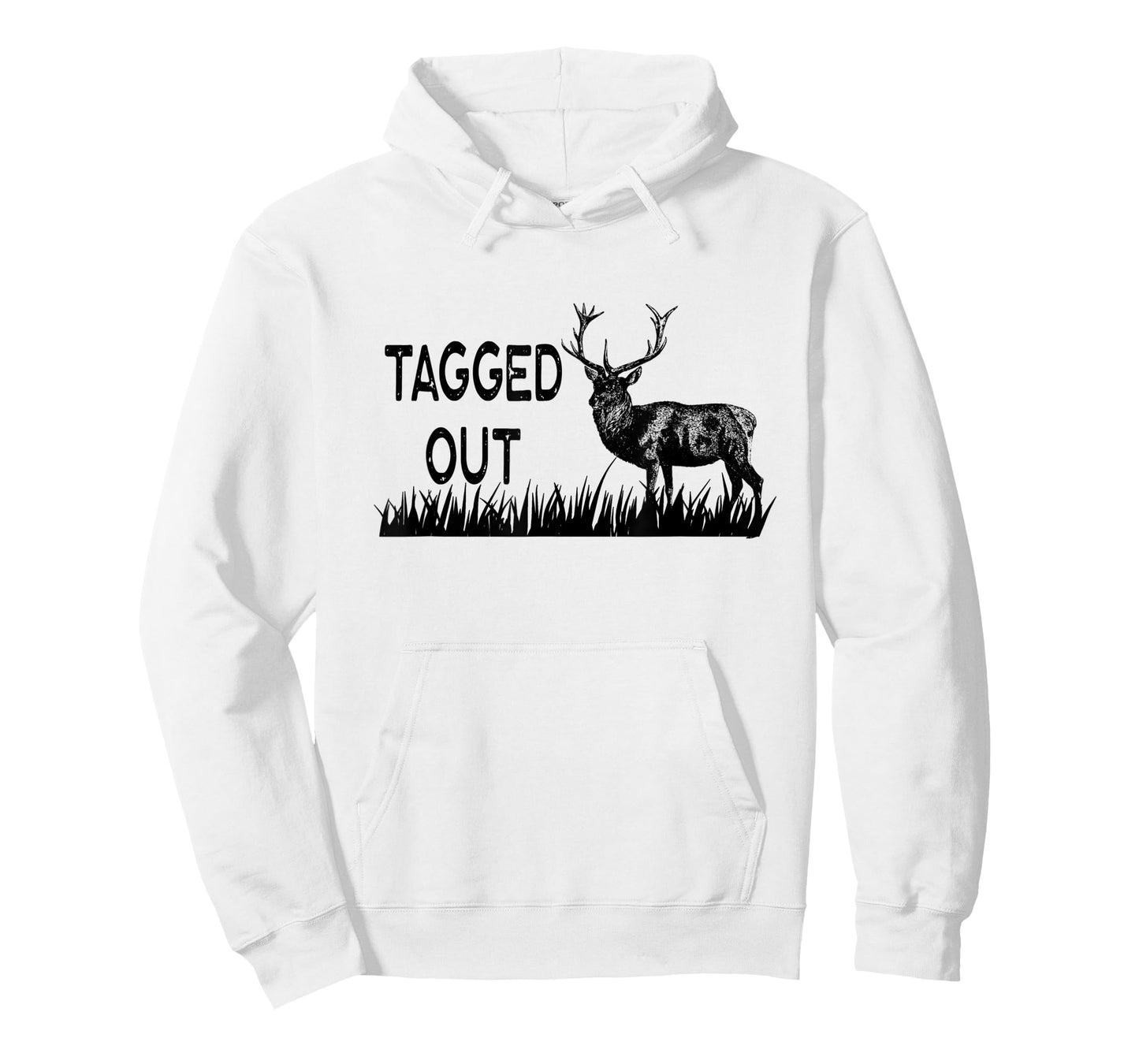 Tagged Out Vintage Graphic Hunter Hunt Elk Deer Antler Rack T-Shirt