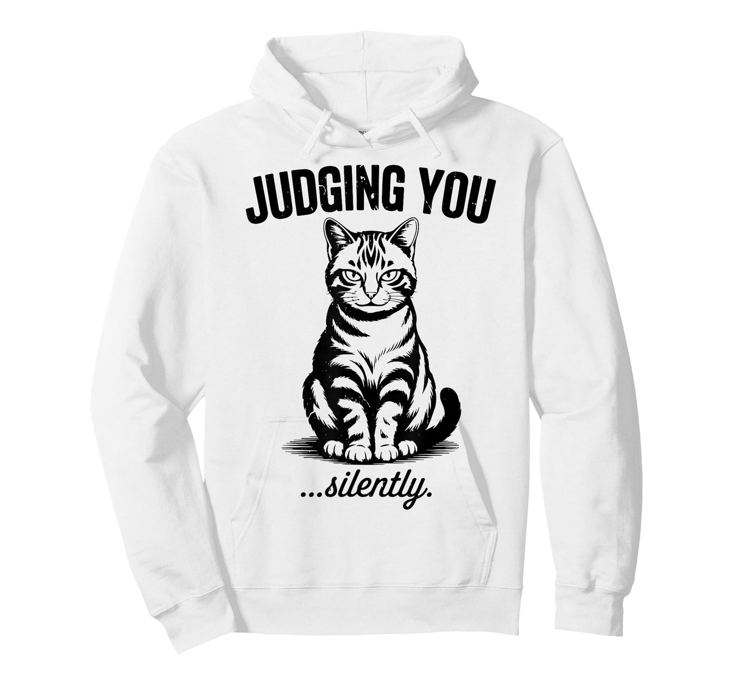 Funny Cat I'm Silently Judging You Daddy Tabby Cat Mom Dad T-Shirt