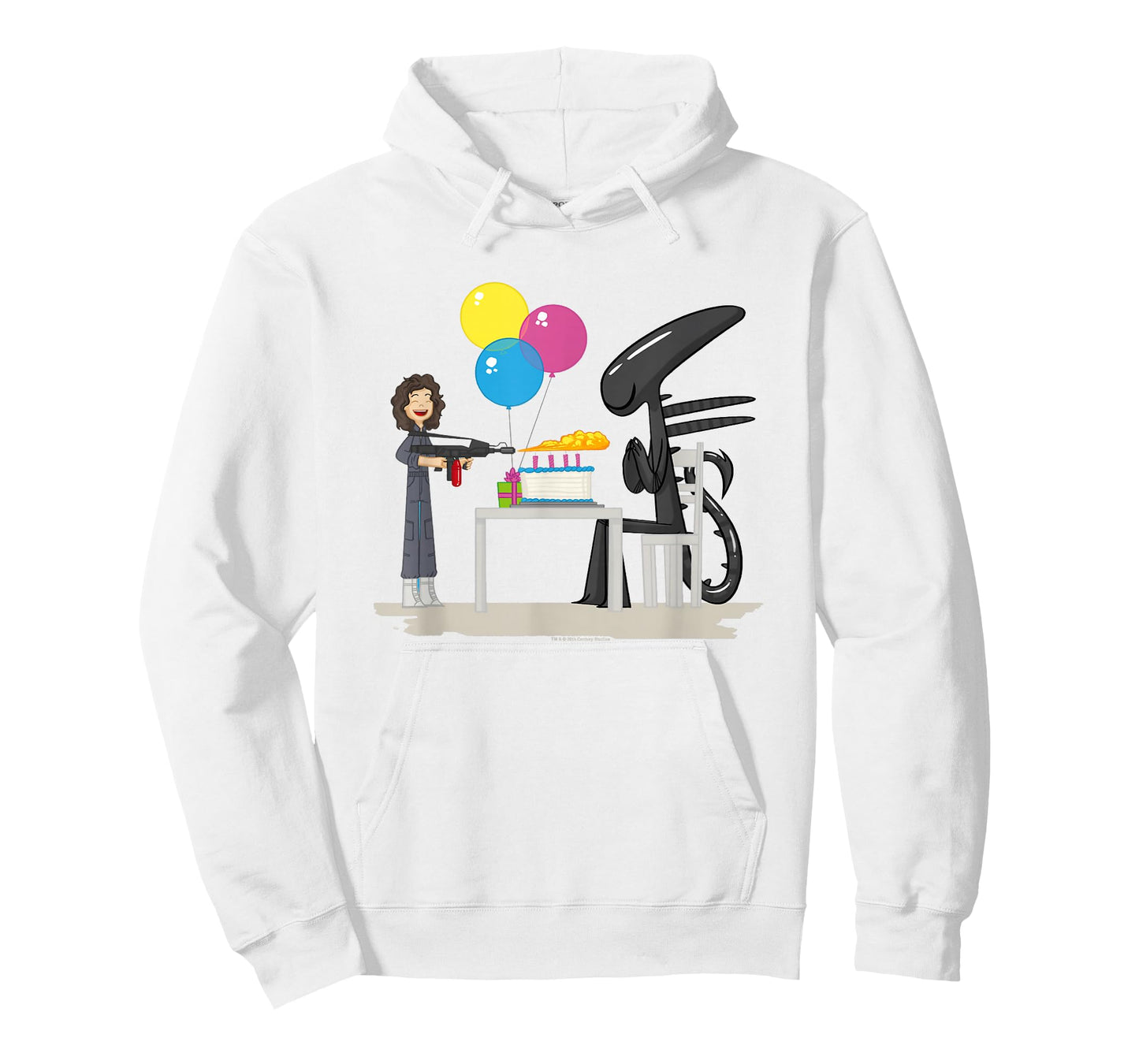 Aliens Happy Birthday Xen Cute Animated Big Chest Logo T-Shirt