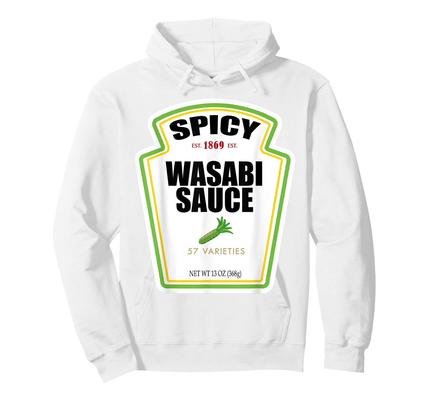 Spicy Wasabi Sauce Bottle Label Funny Halloween Costume T-Shirt