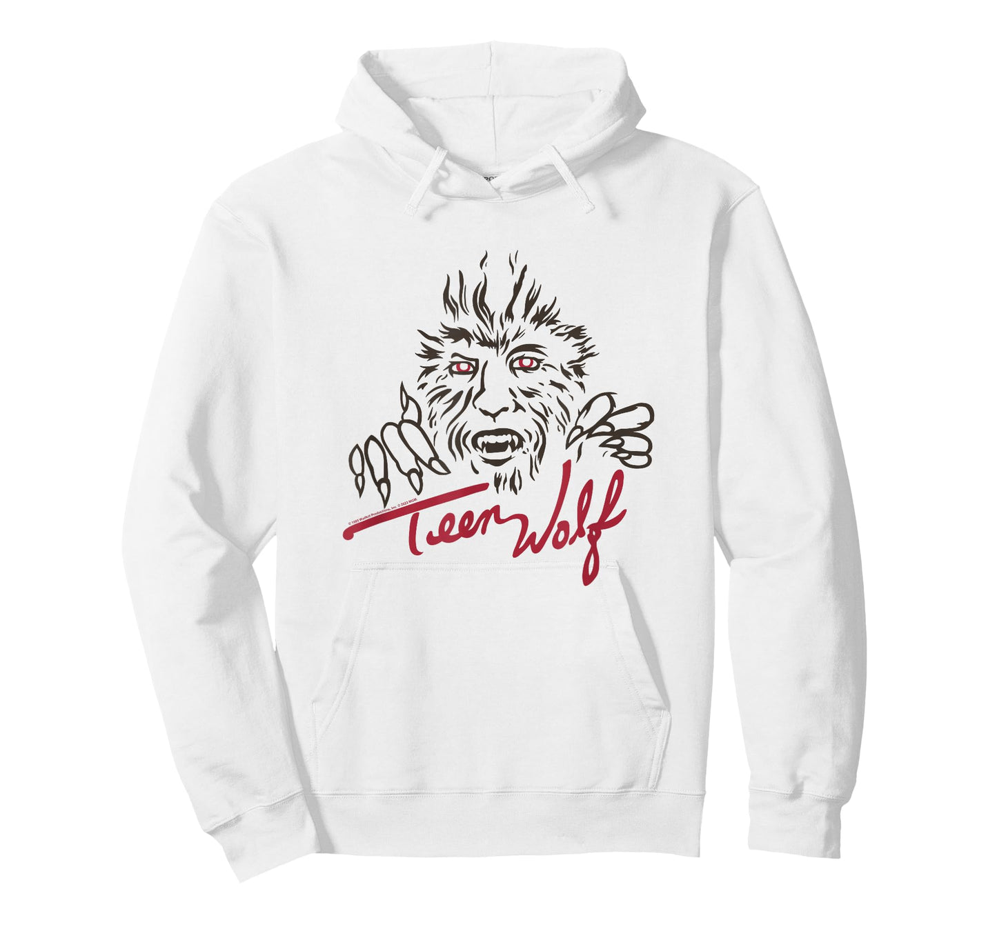 Teen Wolf Retro Vintage Eighties Werewolf Line Art Logo T-Shirt