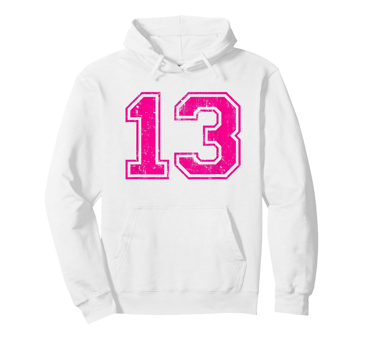 Number 13 Varsity Distressed Vintage Sport Team Player's T-Shirt