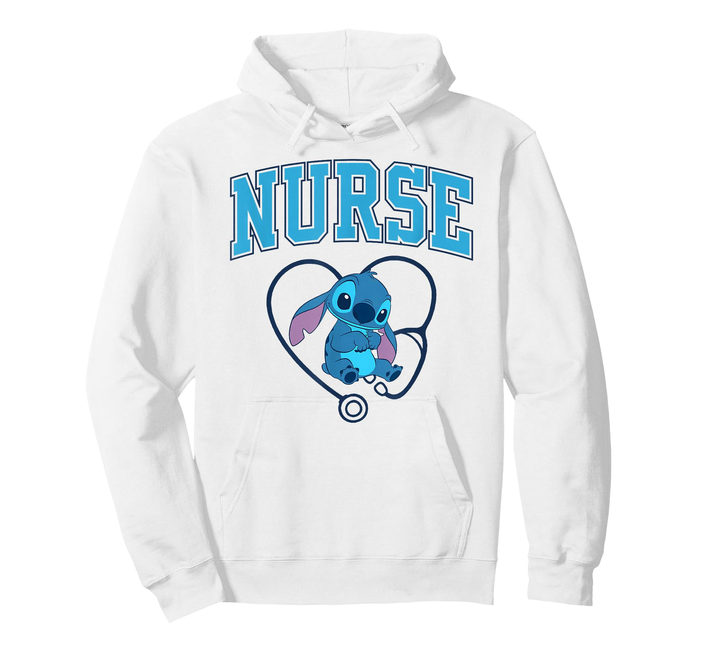 Disney Lilo & Stitch Proud Nurse Career Varsity Style T-Shirt