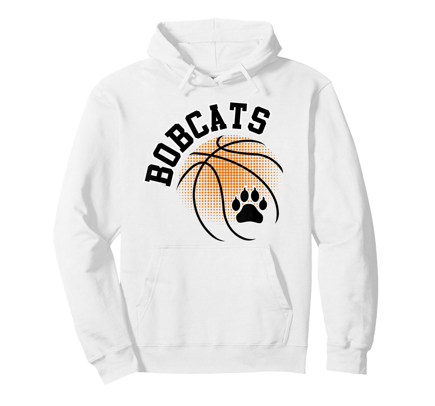 Bobcats Basketball Paw Print Game Day Mascot School Spirit T-Shirt