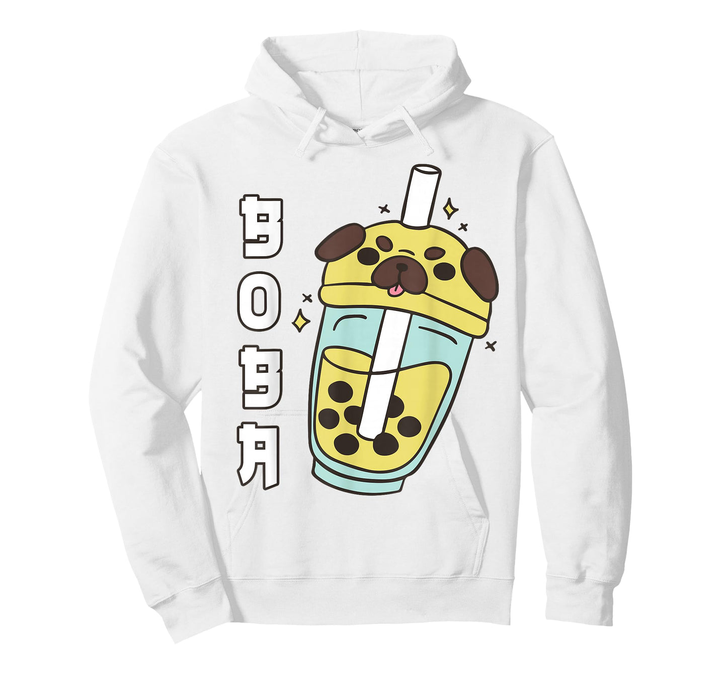 Cute Pug Boba Tea Toddler Girl Kid Dog Mom Lover Gift Kawaii T-Shirt