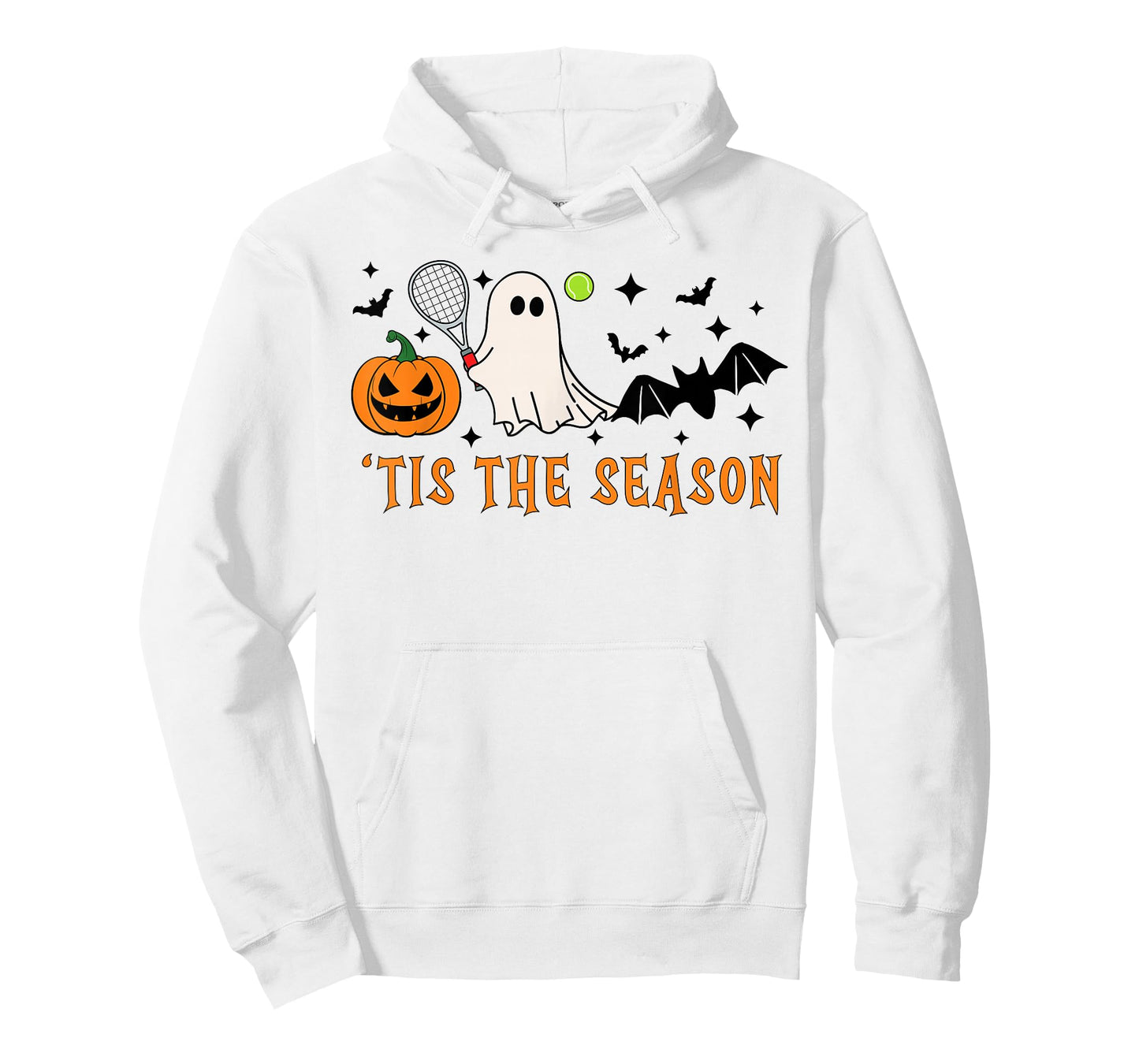 Tis The Season Tennis Halloween Spooky Ghost Pumpkin T-Shirt