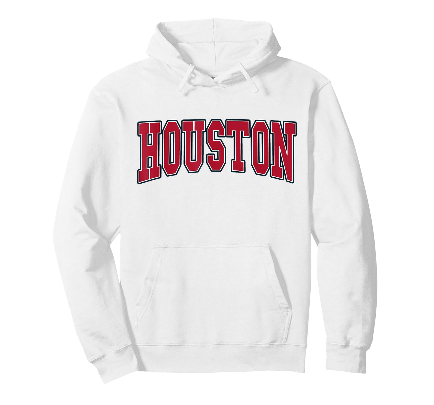 Graphic Apparel Co. - HOUSTON - Unisex Adult - White - Small - Short Sleeve - Classic Fit - Throwback Design - T-Shirt