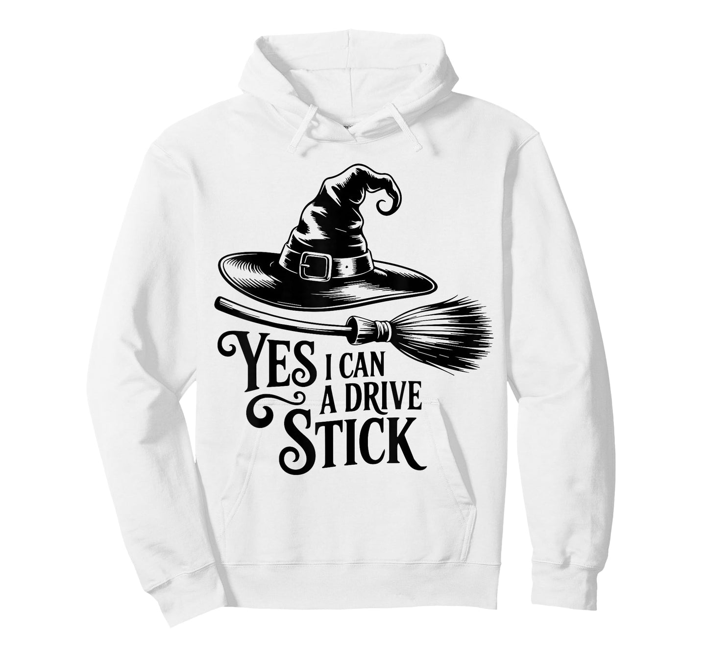 Yes, I Can Drive A Stick Halloween Costume Spooky Witch T-Shirt