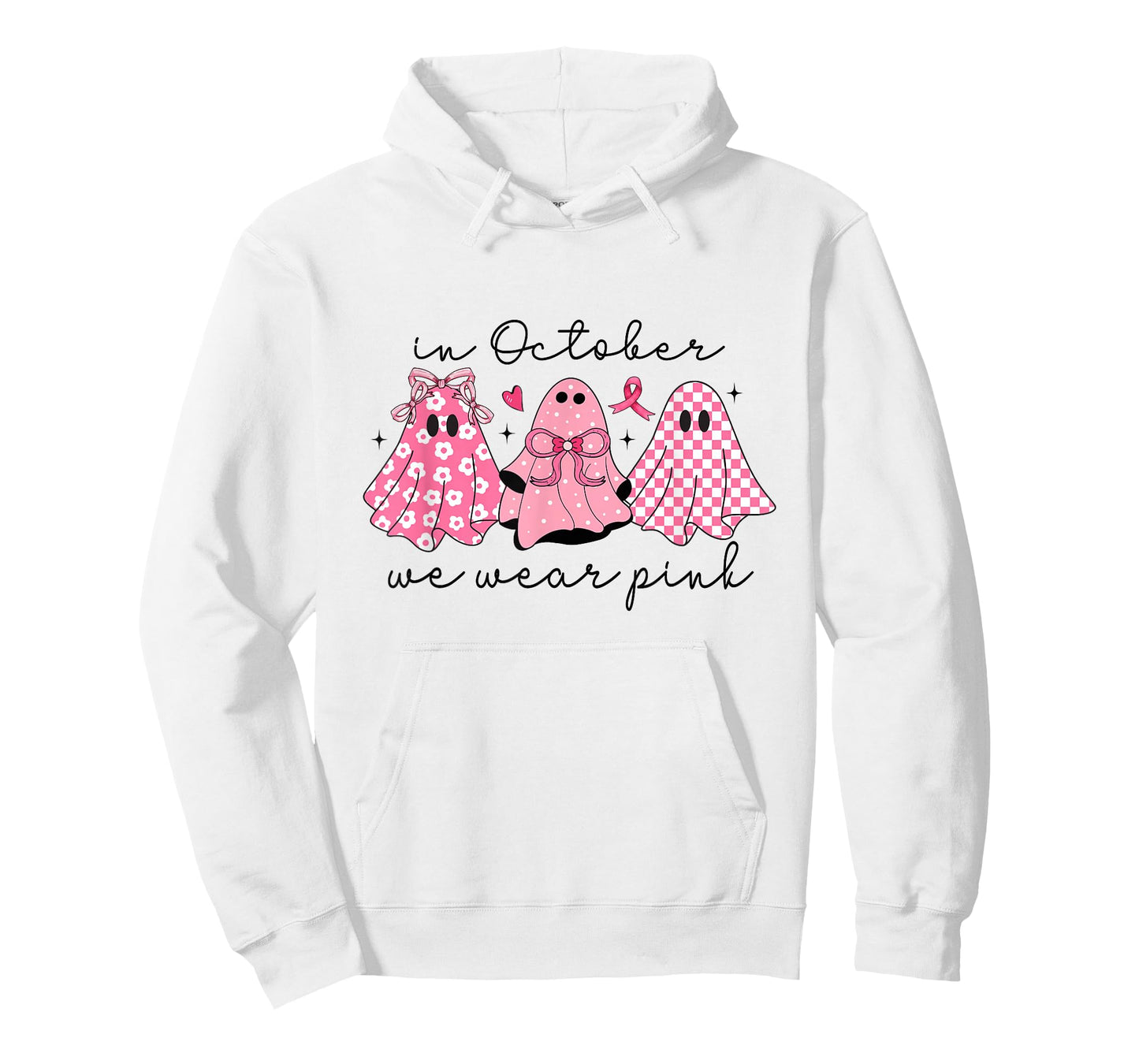 In October We Wear Pink Cute Ghost Women's T-Shirt
